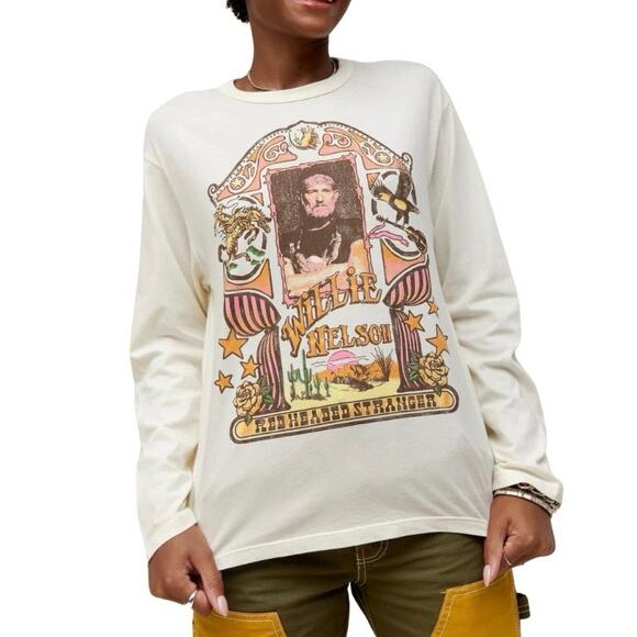 DAYDREAMER Willie Nelson Red Headed Stranger Frame LS Tee Size S New w/o Tag - Picture 1 of 12